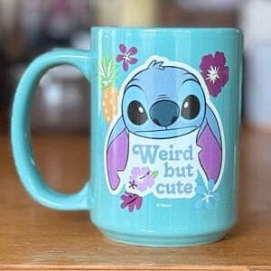 WEIRD BUT CUTE 16oz STITCH ZAK! Mug 🌺😜☕️